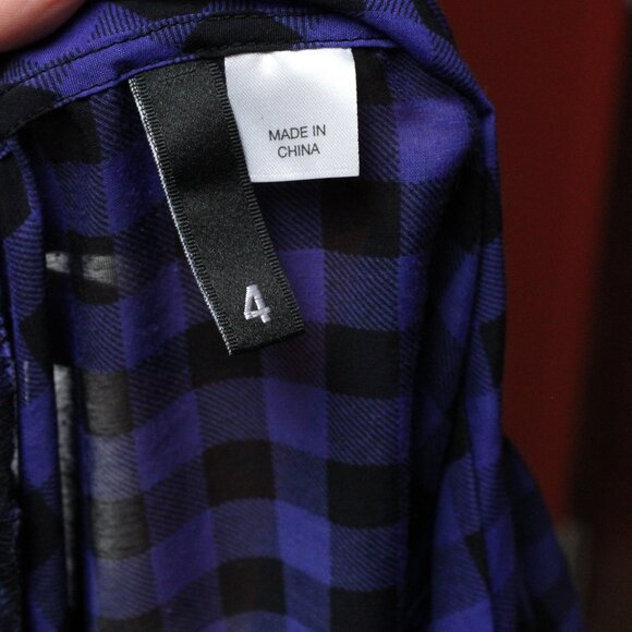 H&M Blue Plaid Blouse - Picture 11 of 13